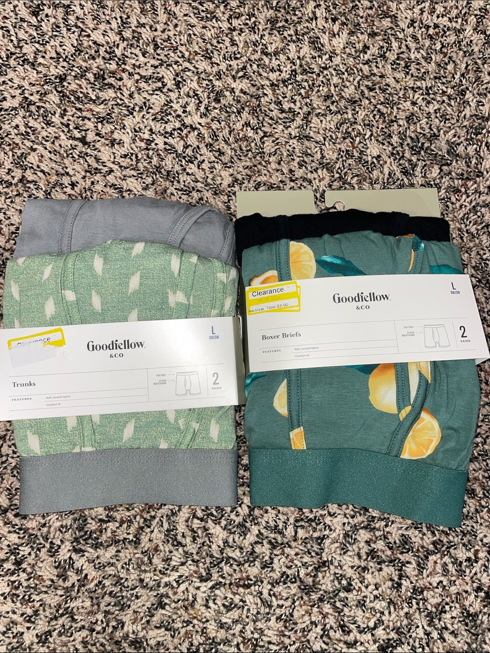Goodfellow & Co Mens Cotton Boxer Briefs/Trunks Size L 4 Total NWT
